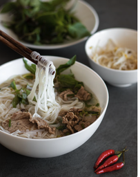PHO Beef Rice Noodle Sticks Soup