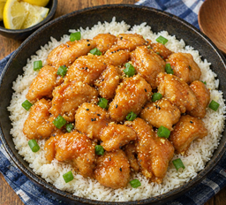 (LN) Lemon Chicken on Rice