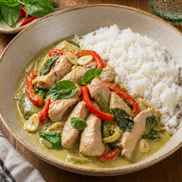 (LN) Green Curry on Rice