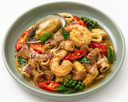 Pad Cha Talay (Spicy Sizzling Seafood Stir-Fry)